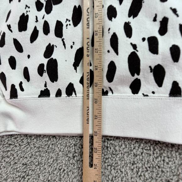 Champion Reverse Weave Hoodie Womens M White Black Cow Spots Sweatshirt - Picture 10 of 12